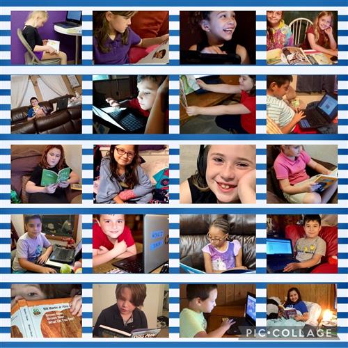 students reading 